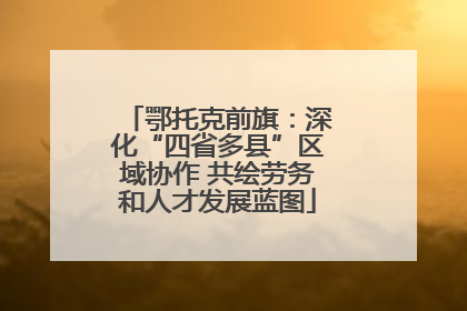 鄂托克前旗：深化“四省多县”区域协作 共绘劳务和人才发展蓝图