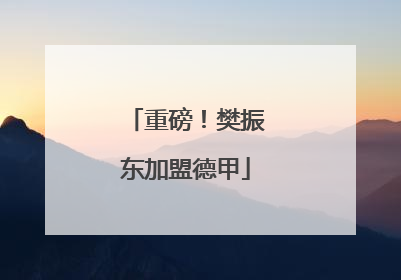 重磅！樊振东加盟德甲