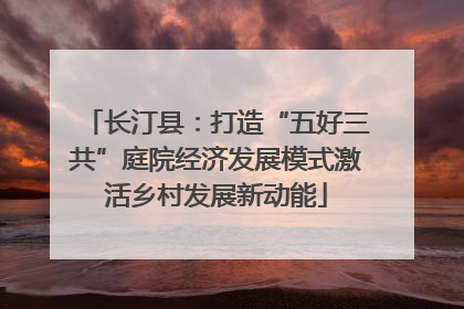 长汀县：打造“五好三共”庭院经济发展模式激活乡村发展新动能