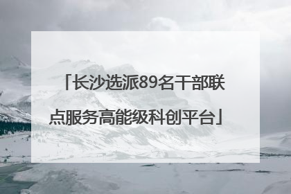 长沙选派89名干部联点服务高能级科创平台
