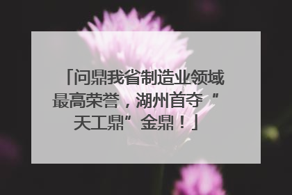 问鼎我省制造业领域最高荣誉，湖州首夺“天工鼎”金鼎！