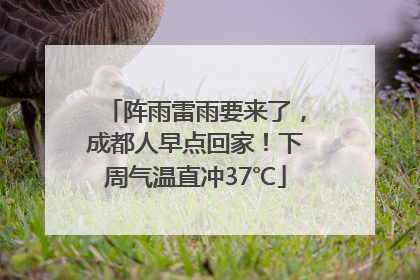 阵雨雷雨要来了，成都人早点回家！下周气温直冲37℃