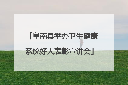 阜南县举办卫生健康系统好人表彰宣讲会