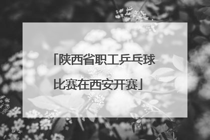陕西省职工乒乓球比赛在西安开赛