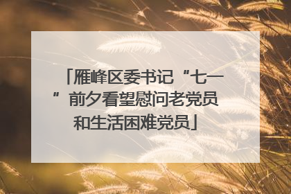 雁峰区委书记“七一”前夕看望慰问老党员和生活困难党员