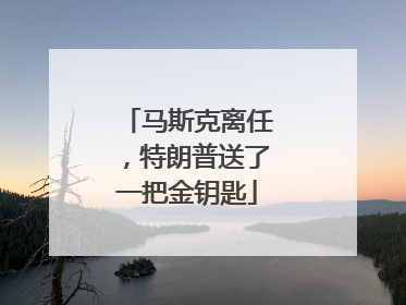 马斯克离任，特朗普送了一把金钥匙