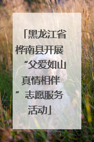 黑龙江省桦南县开展“父爱如山 真情相伴”志愿服务活动