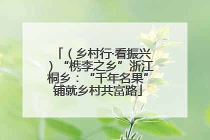 （乡村行·看振兴）“槜李之乡”浙江桐乡：“千年名果”铺就乡村共富路
