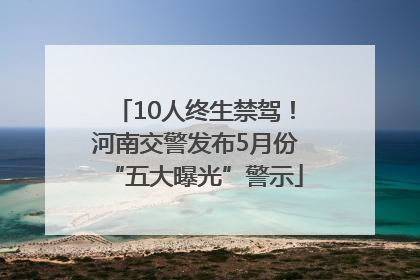 10人终生禁驾！河南交警发布5月份“五大曝光”警示