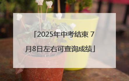 2025年中考结束 7月8日左右可查询成绩