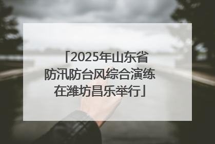 2025年山东省防汛防台风综合演练在潍坊昌乐举行