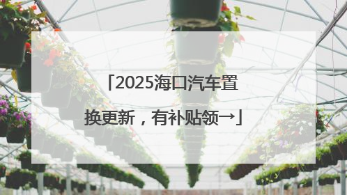 2025海口汽车置换更新，有补贴领→