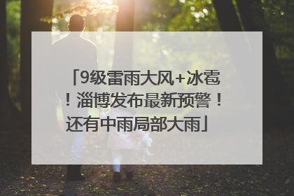 9级雷雨大风+冰雹！淄博发布最新预警！还有中雨局部大雨