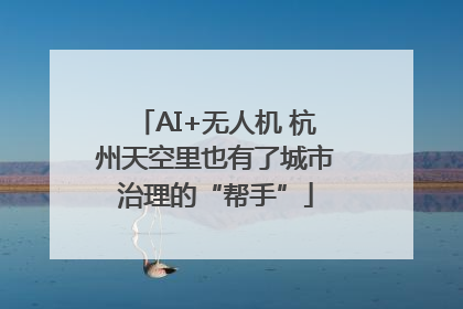 AI+无人机 杭州天空里也有了城市治理的“帮手”